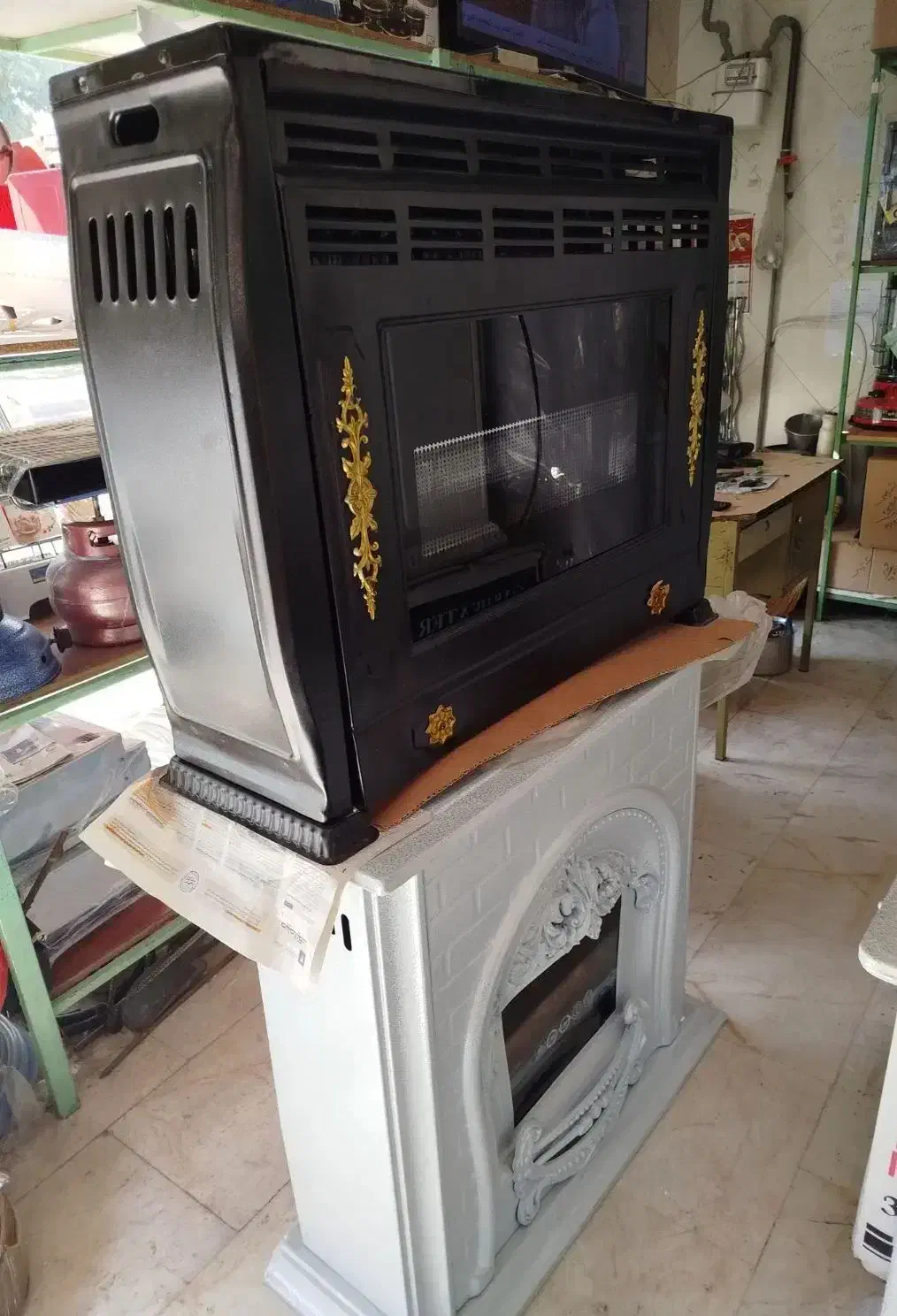 بخاری گازی طرح اجری|بخاری، هیتر، شومینه|آستانه اشرفیه, |دیوار