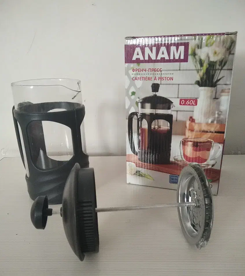 لیوان دمنوش ساز یا فرنچ پرس آنام|قوری، کتری، قهوه‌ساز دستی|آبیک, |دیوار