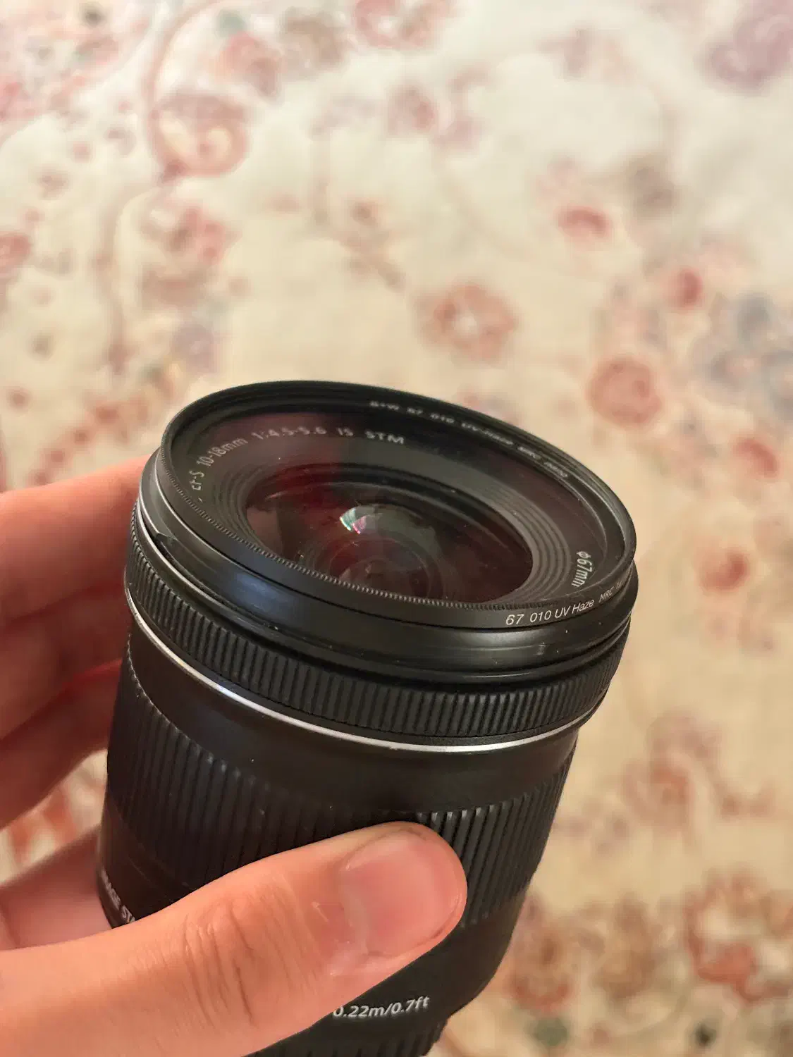 لنز Canon 10-18mm در حد آکبند با هود و فیلتر UV|دوربین عکاسی و فیلمبرداری|تهران, جیحون|دیوار