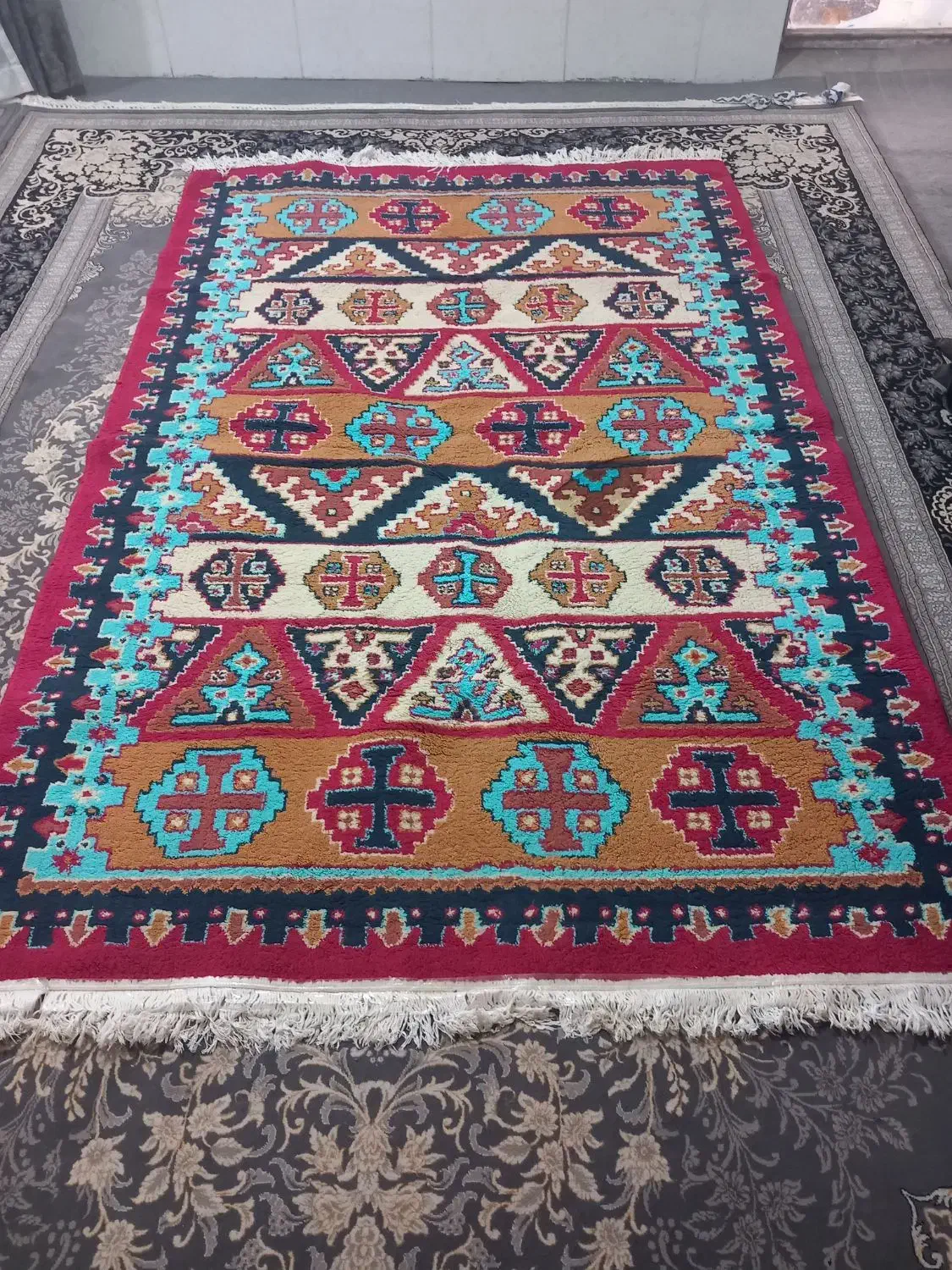 گلیم فرش|گلیم، جاجیم، گبه|کرمانشاه, |دیوار