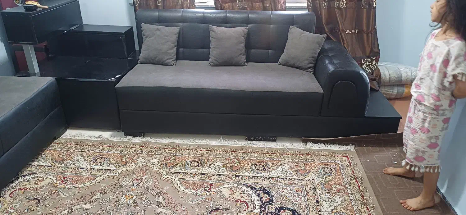 مبل ال روکش چرم هفت نفره|مبلمان خانگی و میز عسلی|گرگان, |دیوار