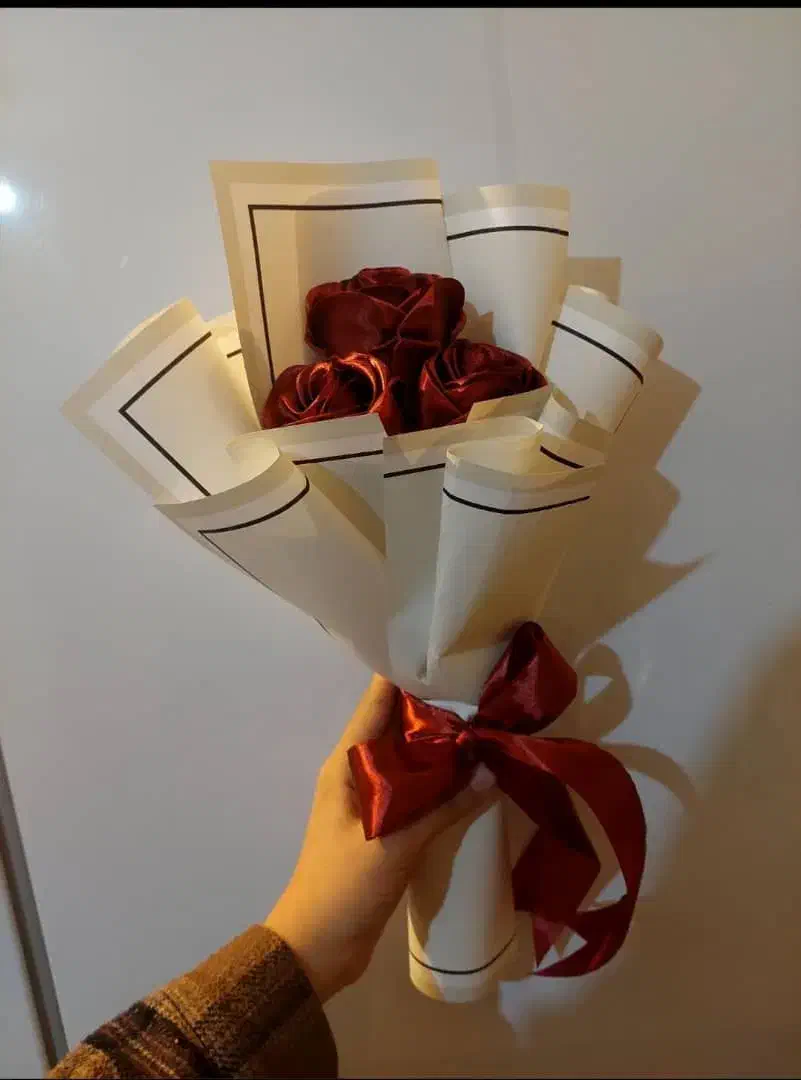 دست گل روبانی|گل مصنوعی|شوش, |دیوار