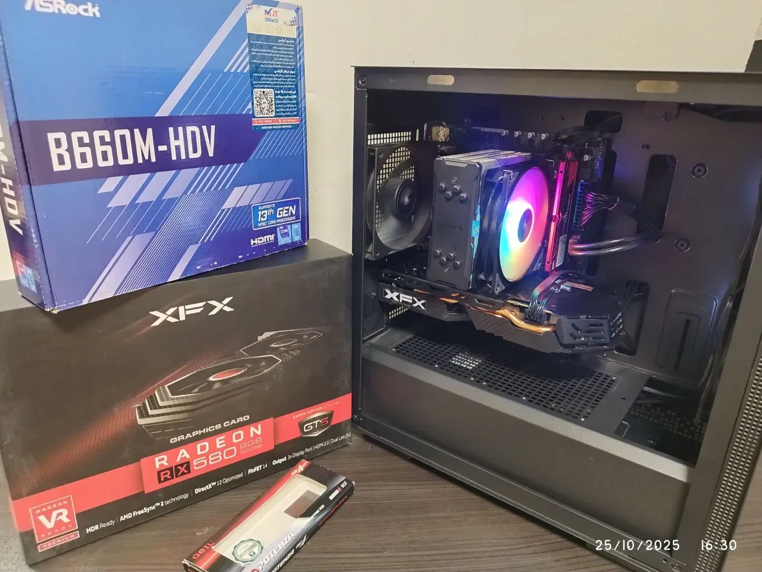 کیس گیمینگ نسل ۱۲ b660 + vga rx580 گارانتی دار|رایانه رومیزی|تهران, جمهوری|دیوار