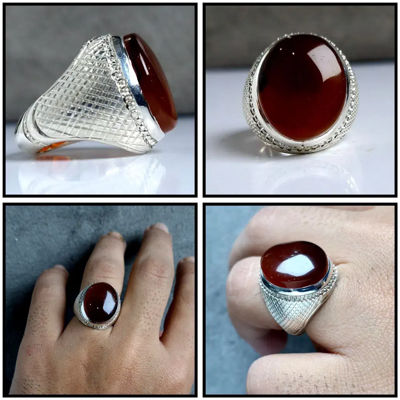 انگشتر عقیق یمنی مردانه اصل|بدلیجات|ری, اقدسیه|دیوار