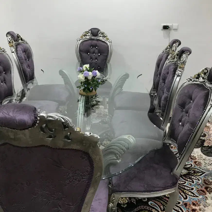 مبل سلطنتی ۹نفره با جلو مبلی ونهار خوری ۸نفره|مبلمان خانگی و میز عسلی|بندر کنگان, |دیوار