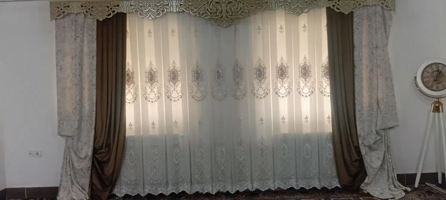 پرده تمیز و نو بدون هیچ مشکل|پرده، رانر، رومیزی|جویبار, |دیوار