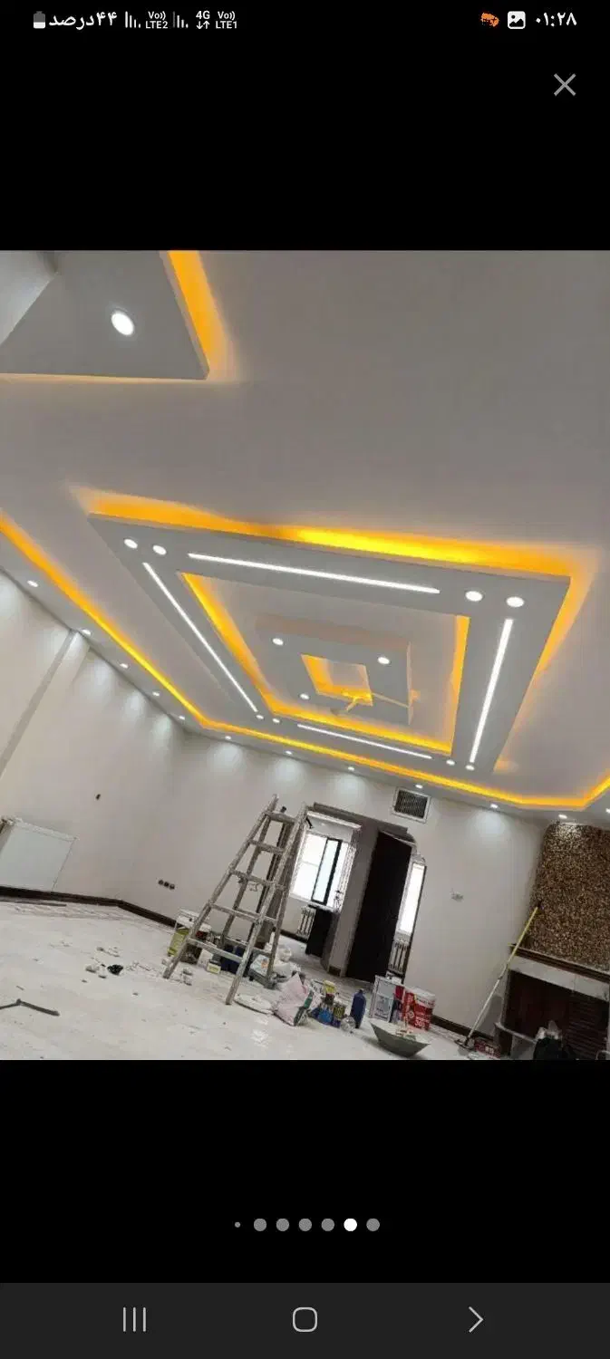 اجرای تخصصی کناف کاغذ دیواری تی وی وال رابیس کاری|خدمات پیشه و مهارت|نظرآباد, شهرک سید جمال الدین|دیوار