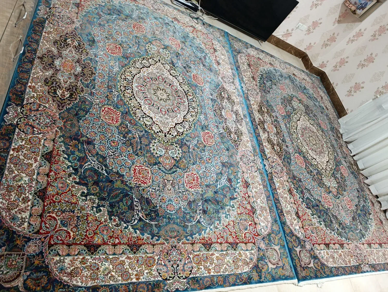 دوتخته فرش ۶متری زاگرس  ۱۰۰۰شانه تراکم ۱۰۰۰|فرش|کرمانشاه, |دیوار