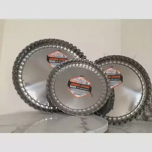 سینی ۳ سایز کنگره استیل یونیک|ظروف سرو و پذیرایی|تهران, مطهری|دیوار