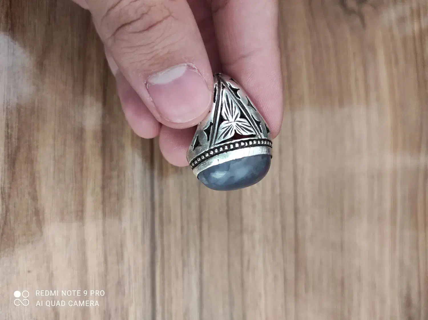 انگشتر عقیق کبود یمنی قدیمی|جواهرات|بجنورد, |دیوار