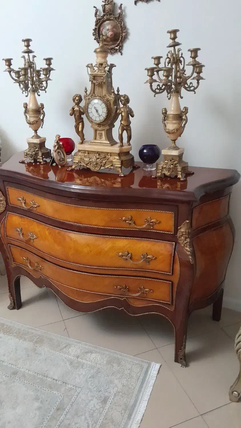 کنسول و شمعدان و ساعت ایتالیایی|بوفه، ویترین، کنسول|تهران, زرگنده|دیوار