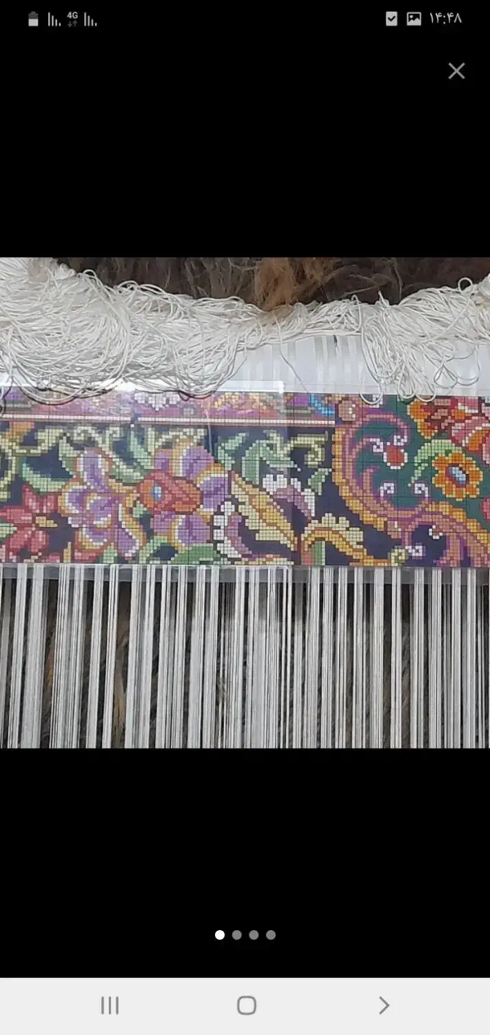 قالی تمام ابریشم  زنجان|فرش|قزوین, |دیوار