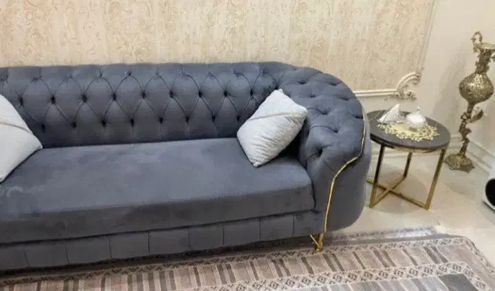 مبل چستر 8نفره با جلو مبلی سنگی قیمت 35|مبلمان خانگی و میز عسلی|کاشمر, |دیوار