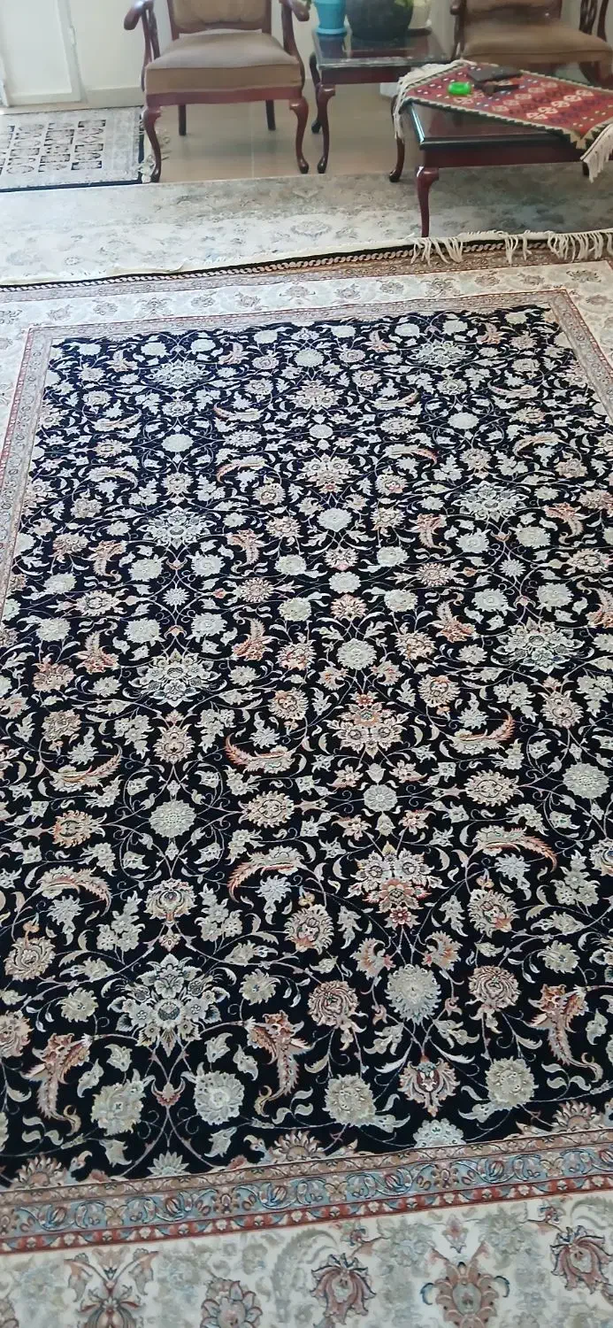 ۲تخته فرش۹متری۱۰۰۰شانه۳۰۰۰تراکم سورمه ای افشان|فرش|کرج, فاز ۱ مهرشهر|دیوار