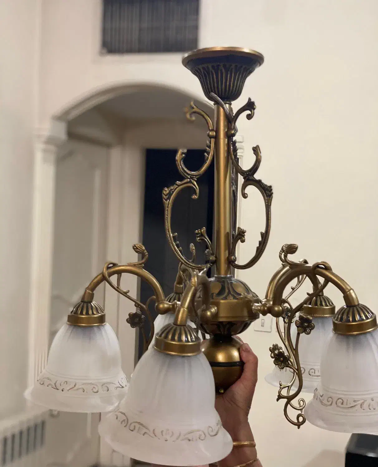 لوسترپنج شاخه|لوستر و چراغ آویز|تهران, سازمان برنامه شمالی|دیوار