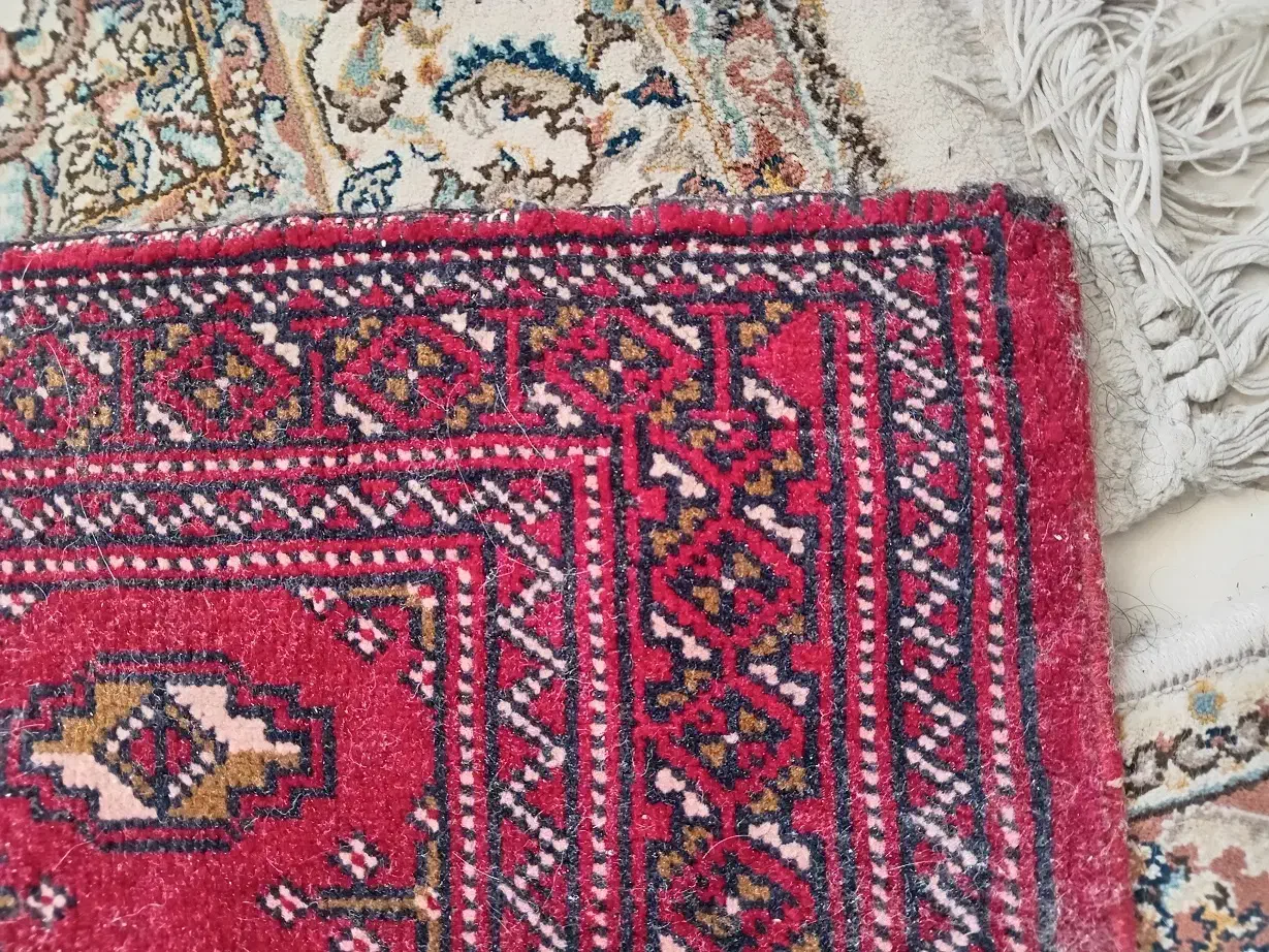 یک جفت کناره ، کنار فرش قدیمی ترکمن، دستباف|فرش|بوشهر, |دیوار