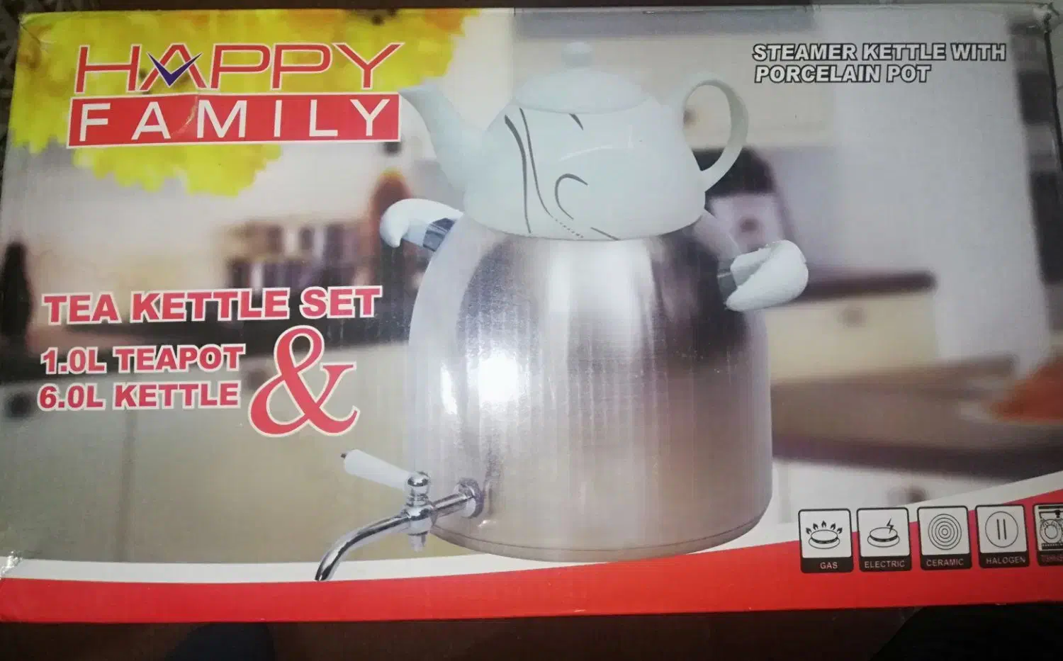 قوری و کتری مارک Happy family در حد نو|قوری، کتری، قهوه‌ساز دستی|اهواز, کوروش|دیوار