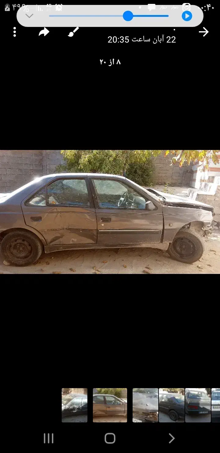 فروش پژو روآتصادفی|خودرو سواری و وانت|اردل, |دیوار