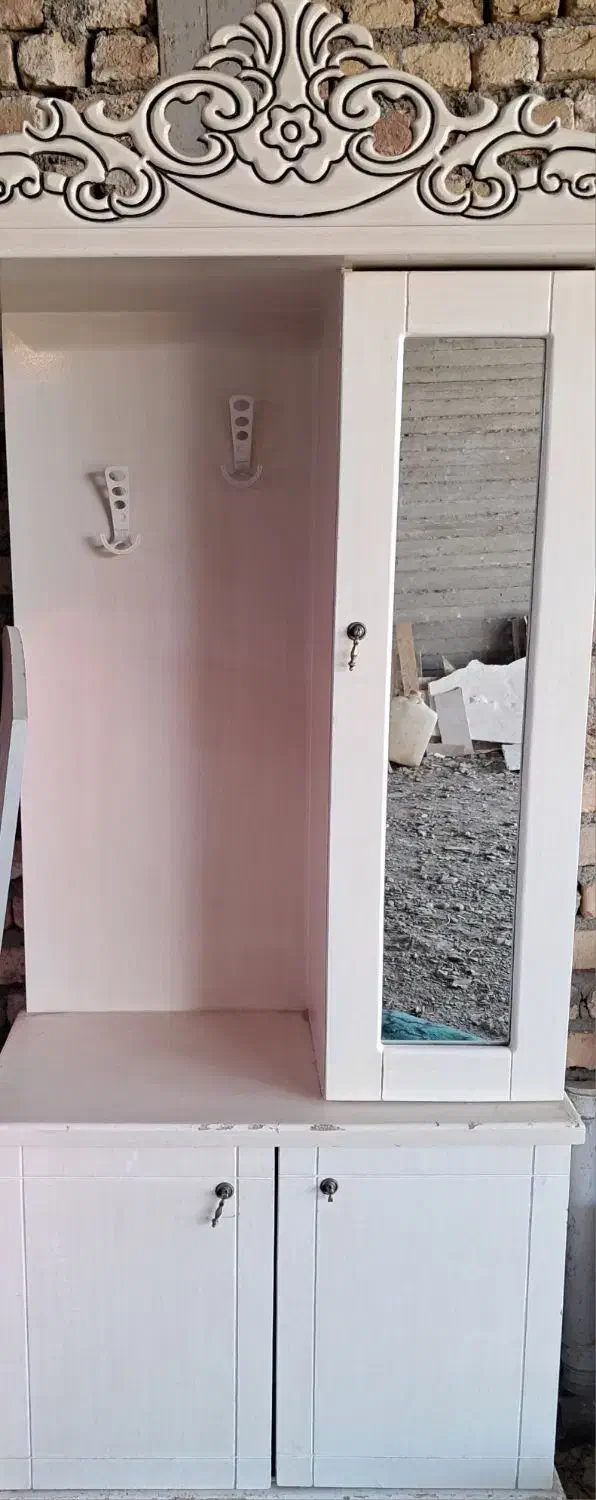 جاکفشی با آینه و جالباسی|جاکفشی، کمد، دراور|شاندیز, |دیوار