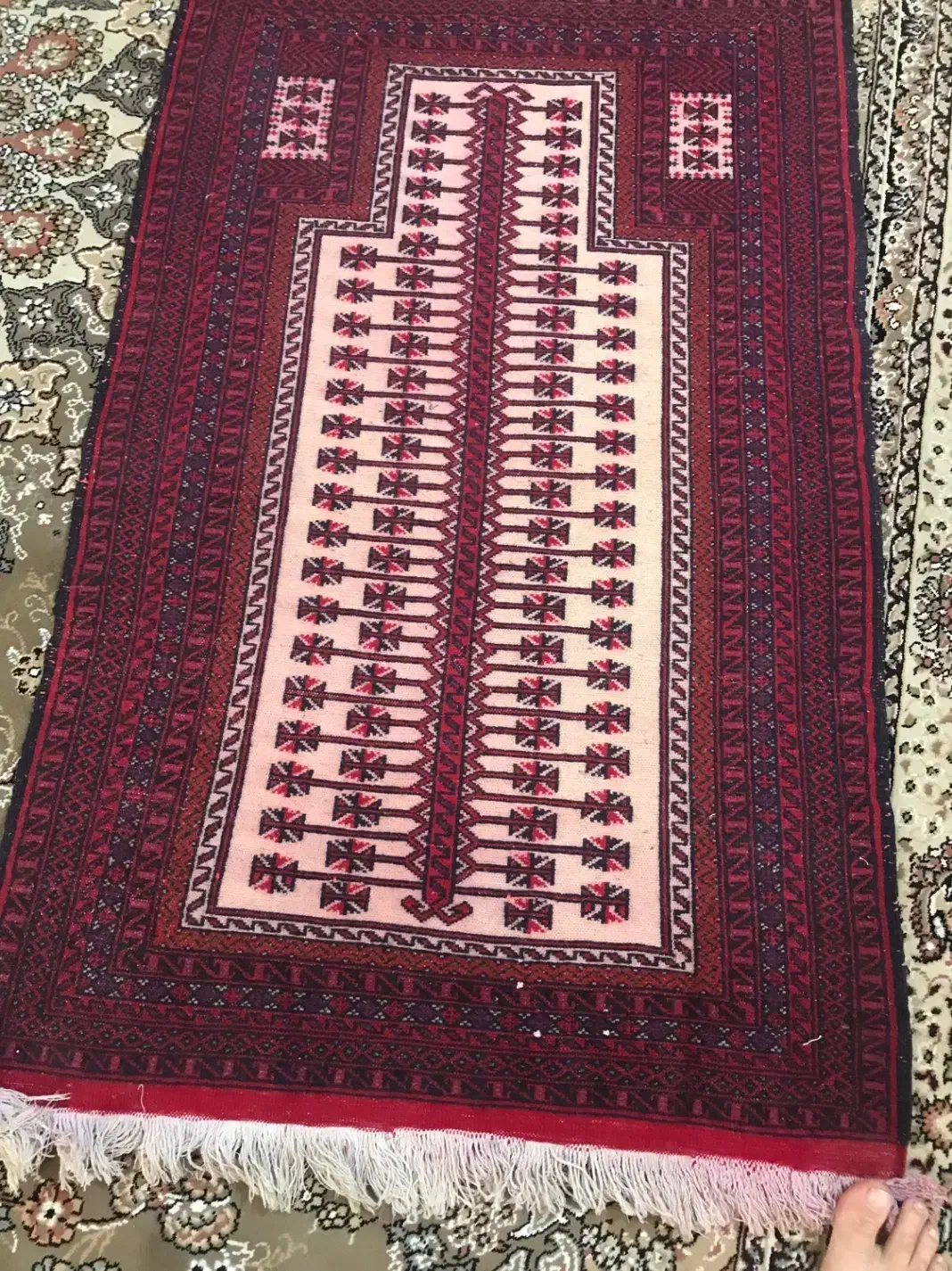 قالیچه دستباف عطیقه|فرش|تربت جام, کلالی|دیوار