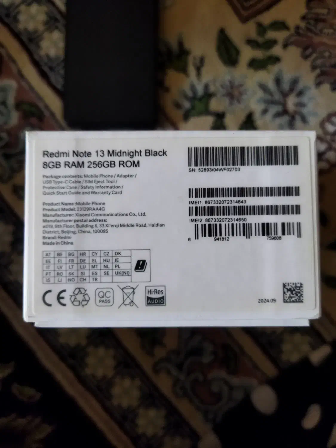 گوشی موبایل نوت ۱۳ ۲۵۶گیگابایت|موبایل|بروجن, |دیوار