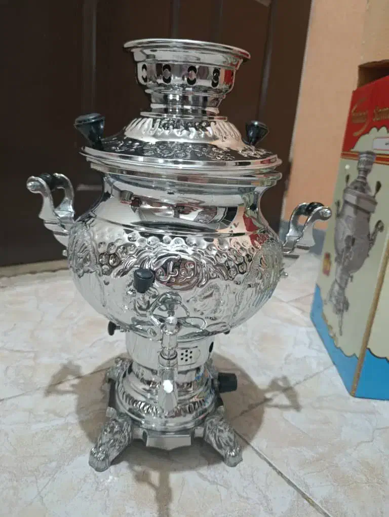 سماور ۸ لیتری قلم کاری شده اکبند|سماور، چایساز، قهوهساز|تبریز, |دیوار