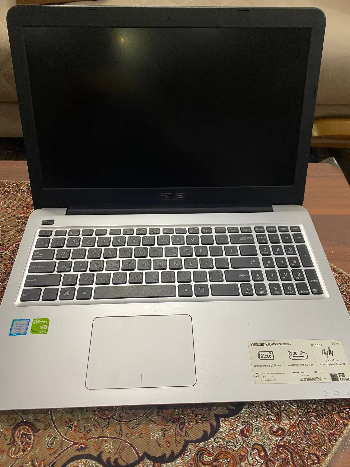 لپ تاپ ایسوس k556u|رایانه همراه|بیله سوار, |دیوار