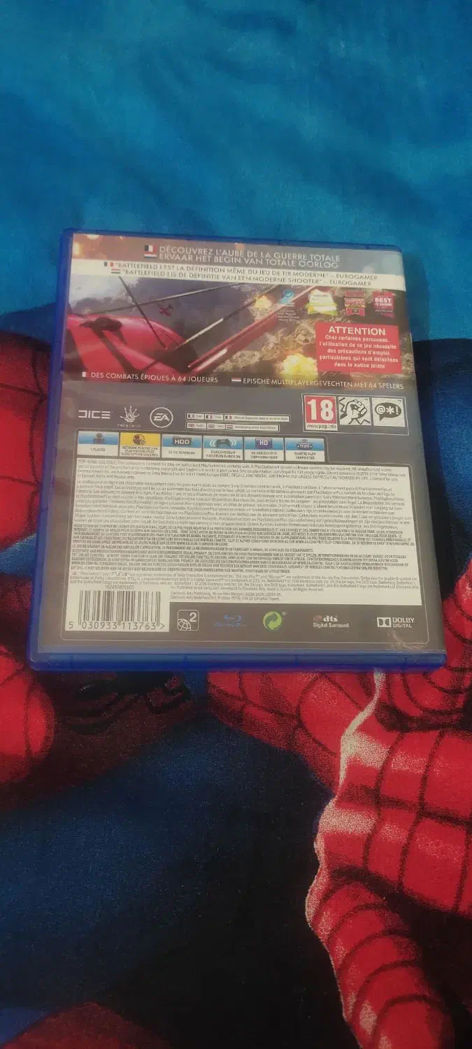 سی دی بازی بتلفیلد1 برای ps۴|کنسول، بازی ویدئویی و آنلاین|قم, باغ کرباسی|دیوار