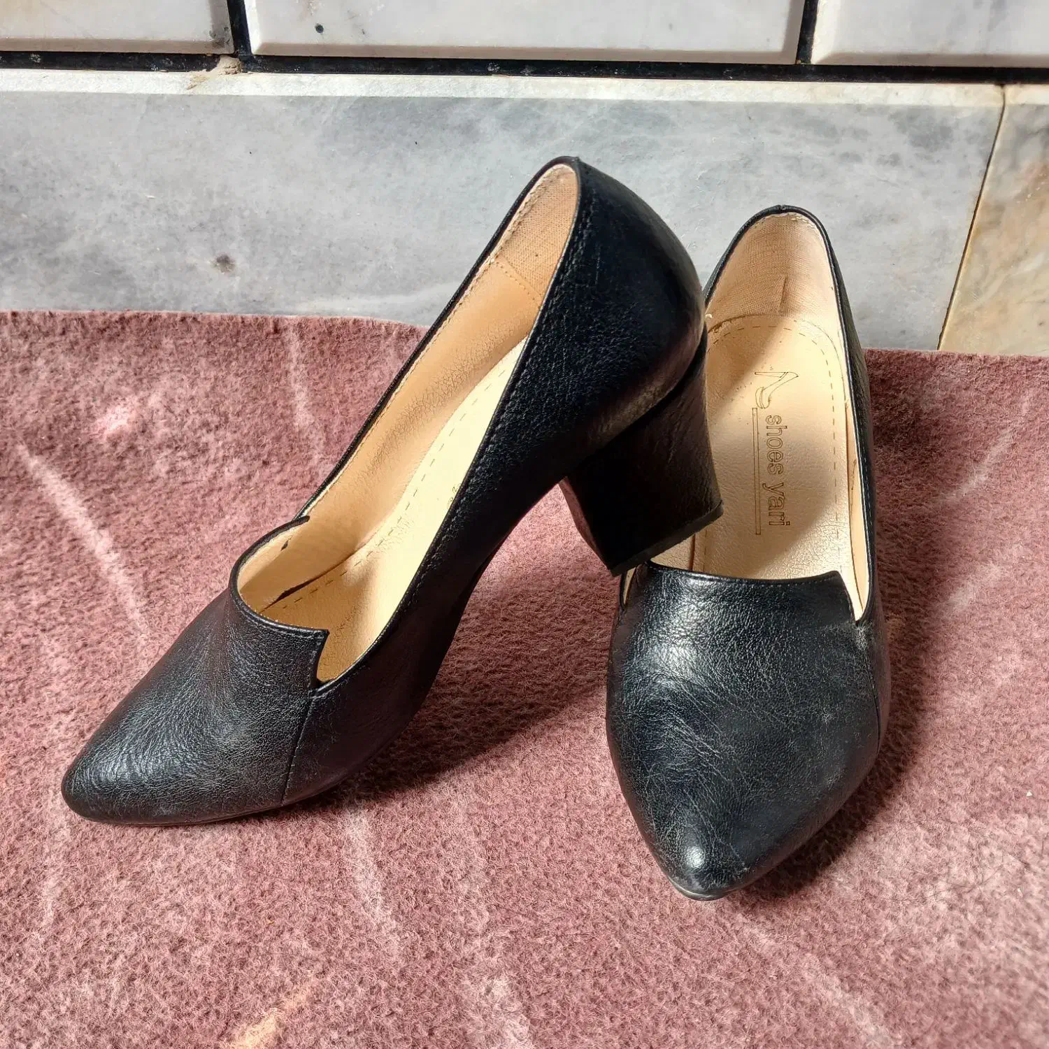 کفش چرم زنانه سایز37|کیف، کفش، کمربند|نی‌ریز, |دیوار