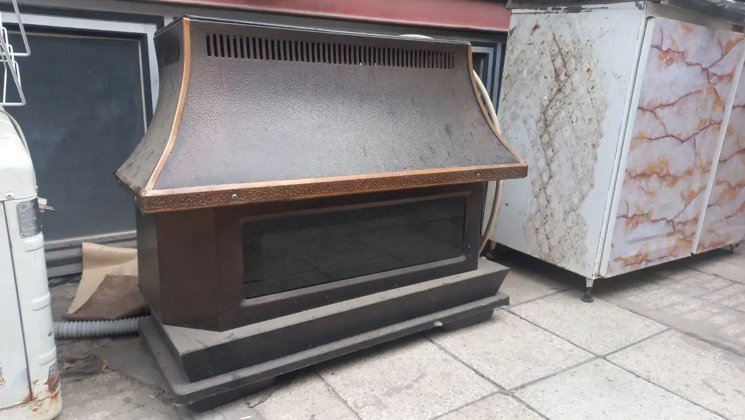 بخاری طرح شومینه|بخاری، هیتر، شومینه|زنجان, |دیوار