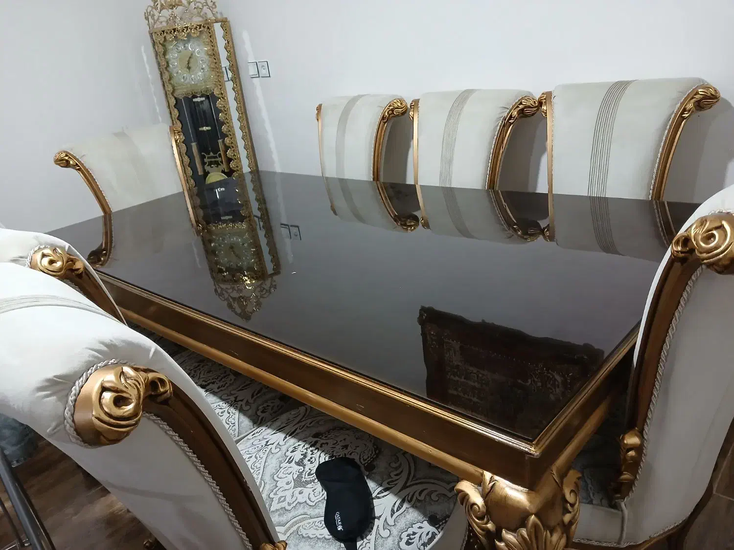 میز نهارخوری تمییز ۸ نفره چوب راش در حد نو|میز و صندلی غذاخوری|خرم‌آباد, |دیوار
