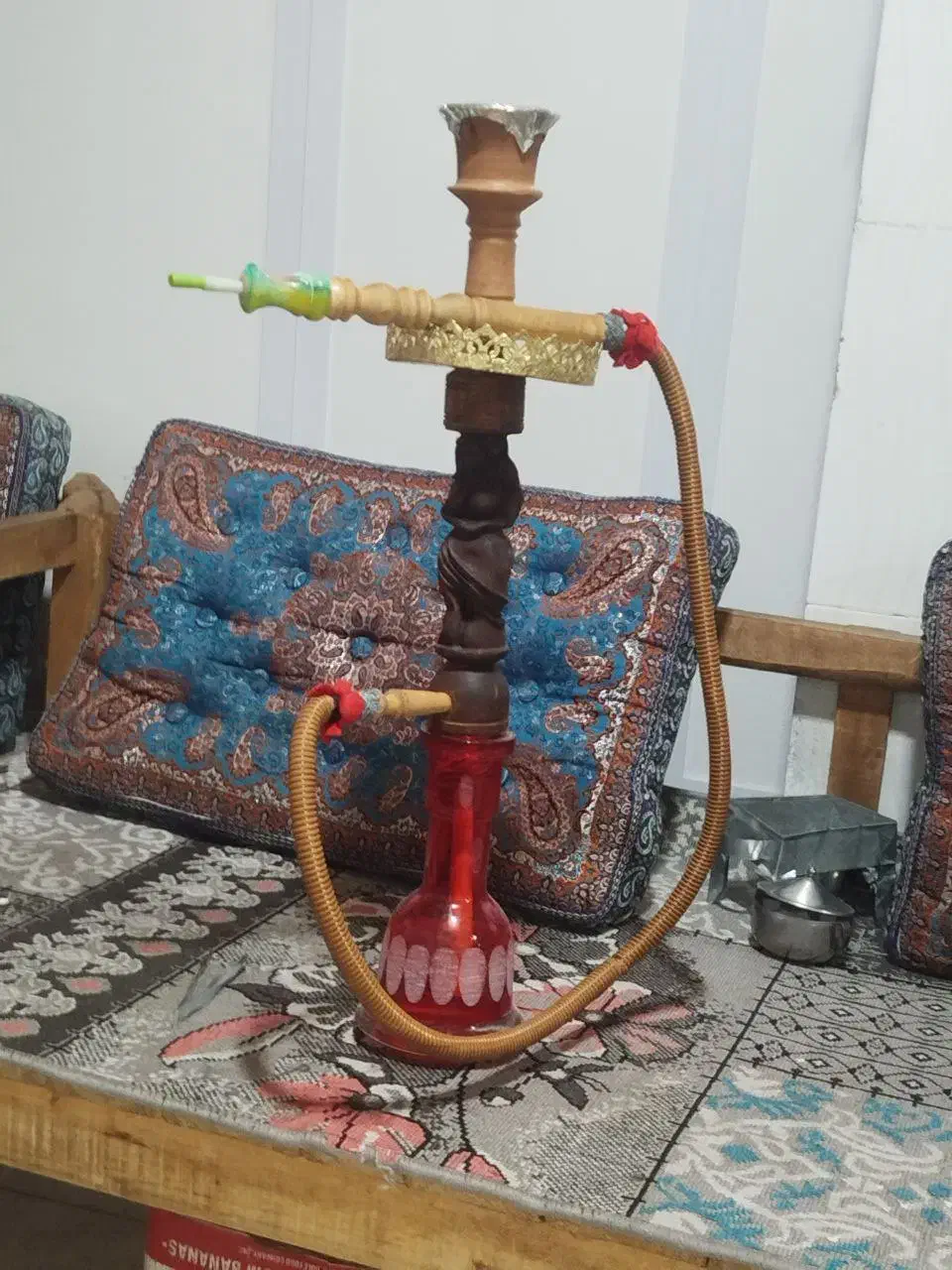 قلیان چوبی تم دار|صنایع دستی و سایر لوازم تزئینی|تویسرکان, |دیوار