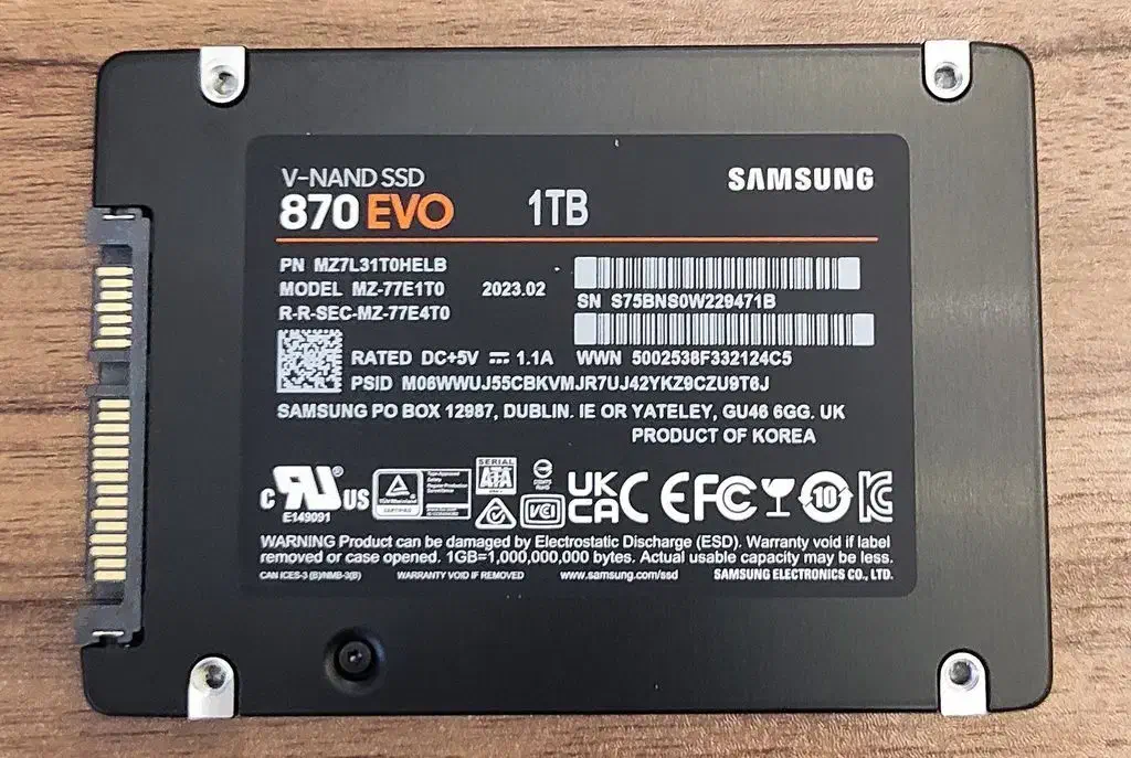 هارد SSD 1TB samsung 870 گارانتی اصلی اواژنگ|قطعات و لوازم جانبی رایانه|تهران, امیریه|دیوار