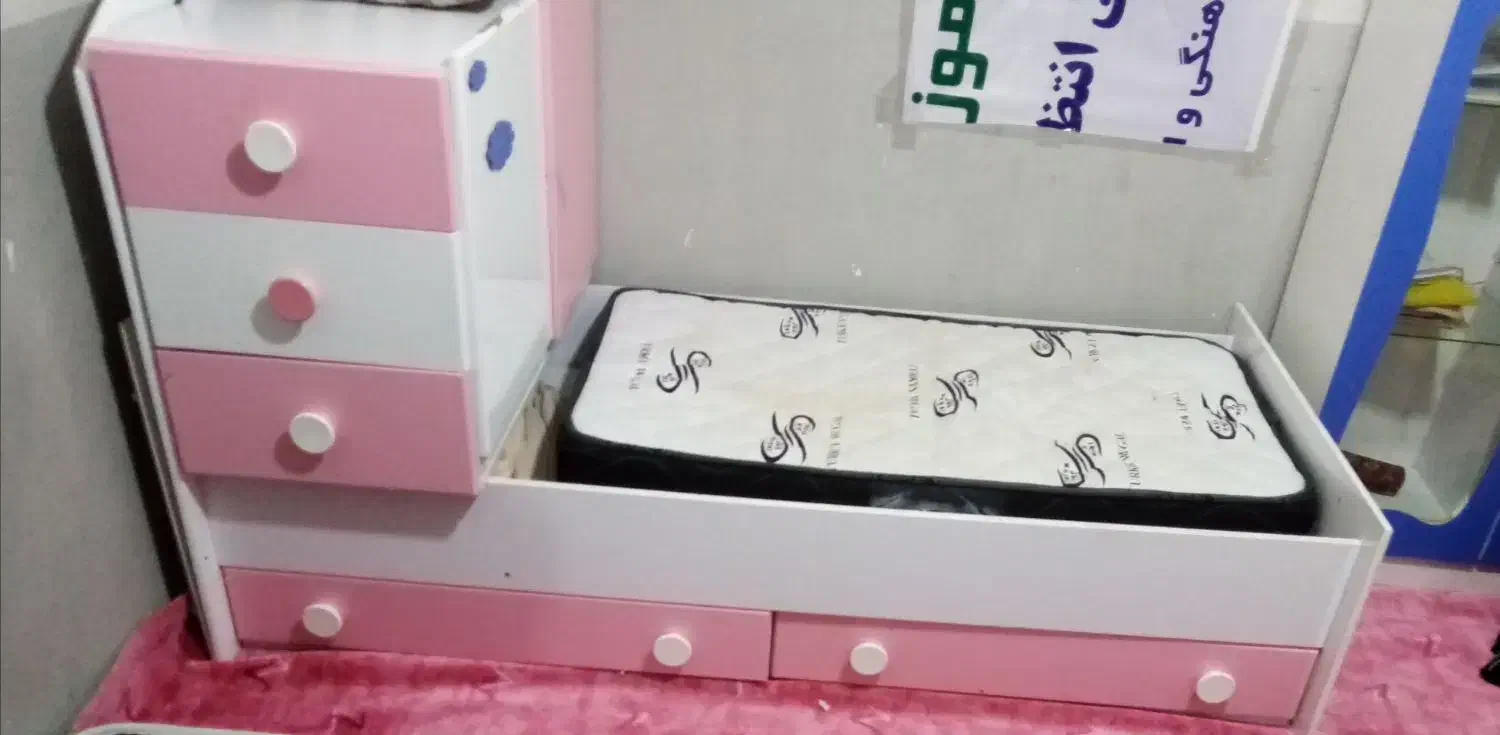 تخت نوجوان، وتشک کودک|تخت و صندلی بچه|آباده, |دیوار