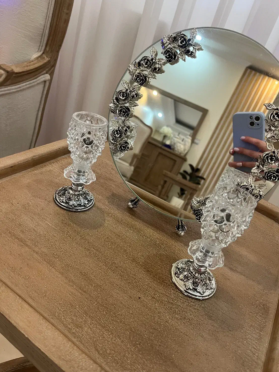 آیینه و شمدان نو|صنایع دستی و سایر لوازم تزئینی|تهران, باغ فیض|دیوار