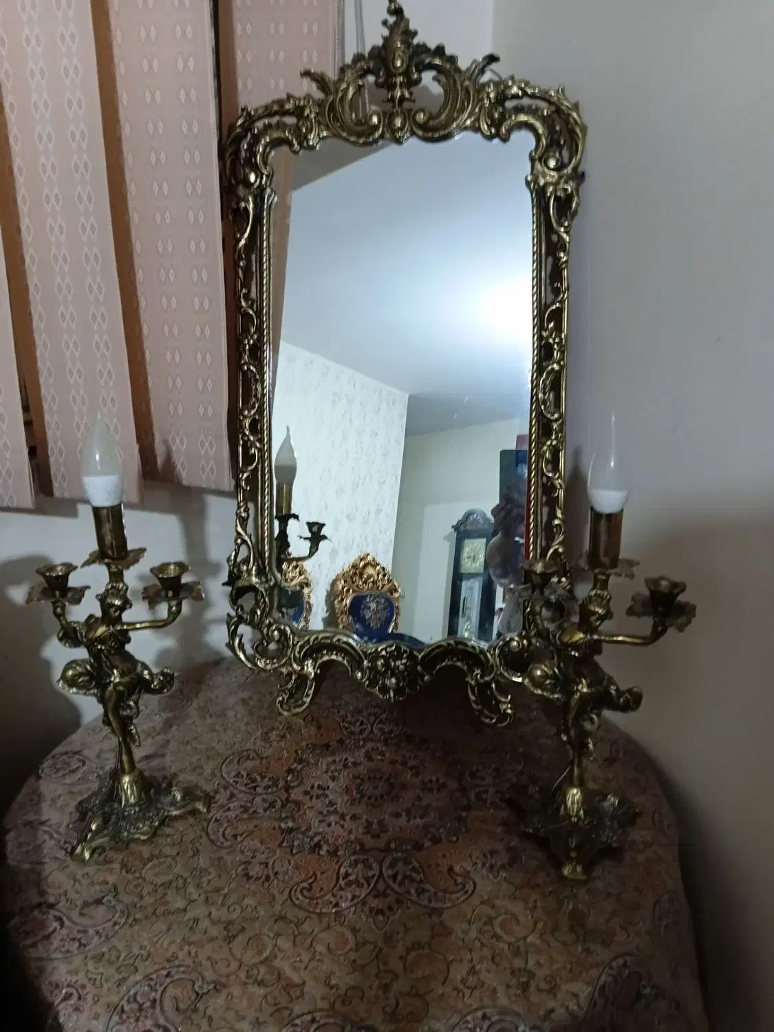 اینه شمدان قدیمی به قیمت مناسب|آینه|سهند, |دیوار