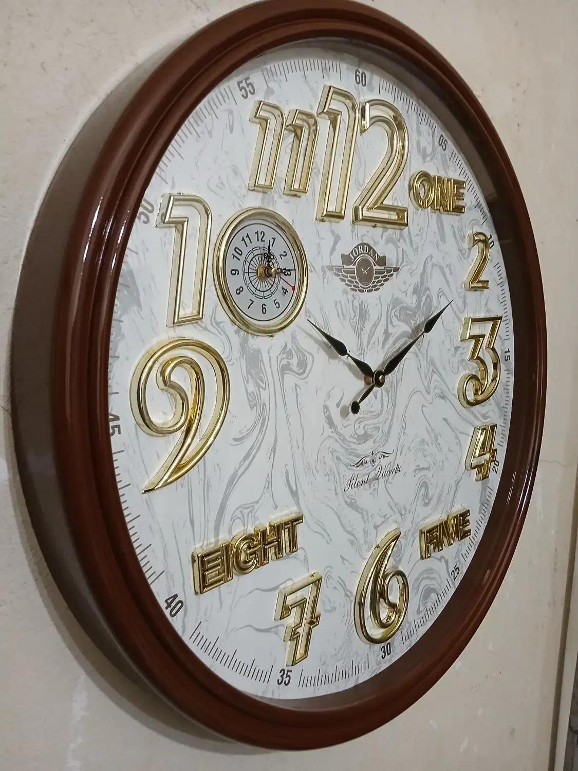 ساعت دیواری جردن سایز۷۰ دوموتوره ارامگردوبیصدا|ساعت دیواری و تزئینی|تهران, مینابی|دیوار