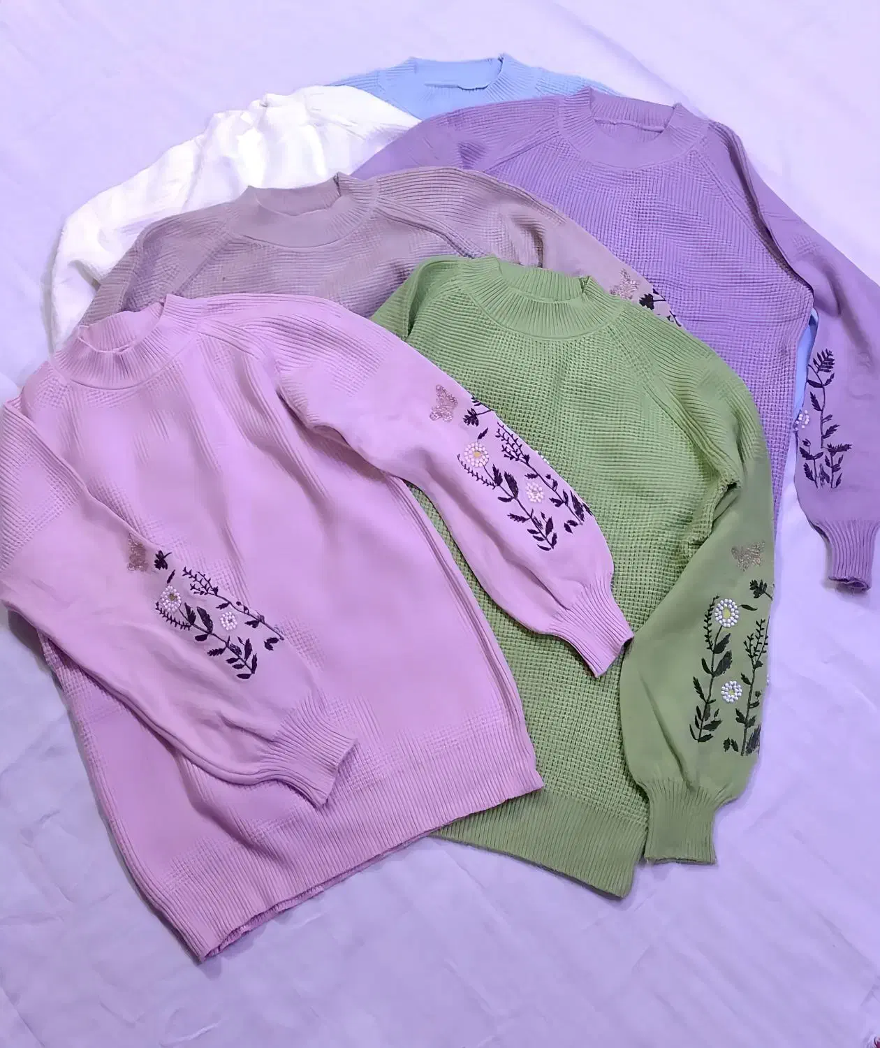 بلوز بافت آستین گلدوزی|لباس|مرند, |دیوار