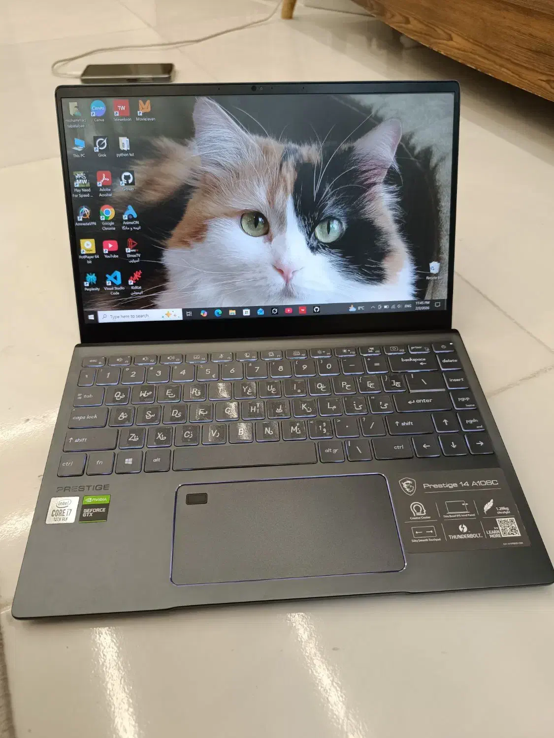 MSI Prestige 14 A10sc|رایانه همراه|شیراز, احمدی جنوبی|دیوار