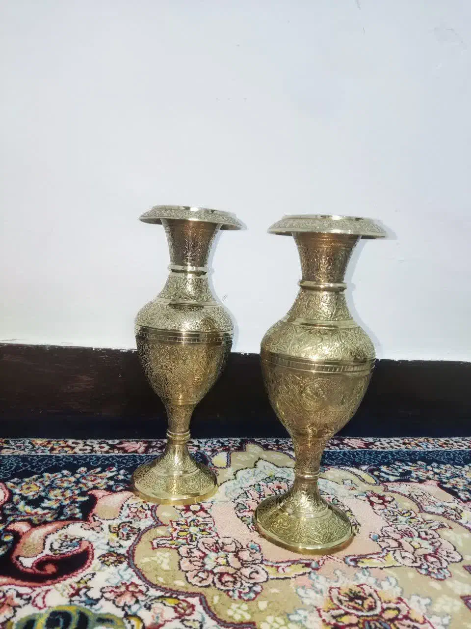 گلدان های برنج هندی طرح طاووس|صنایع دستی و سایر لوازم تزئینی|مسجد سلیمان, |دیوار