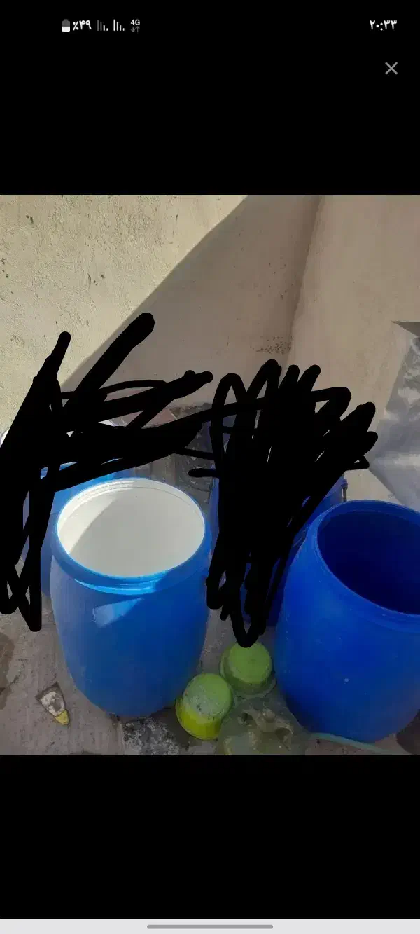 دبه ۱۰۰ لیتری|ظروف نگهدارنده، پلاستیکی، یک‌بارمصرف|ساوه, |دیوار