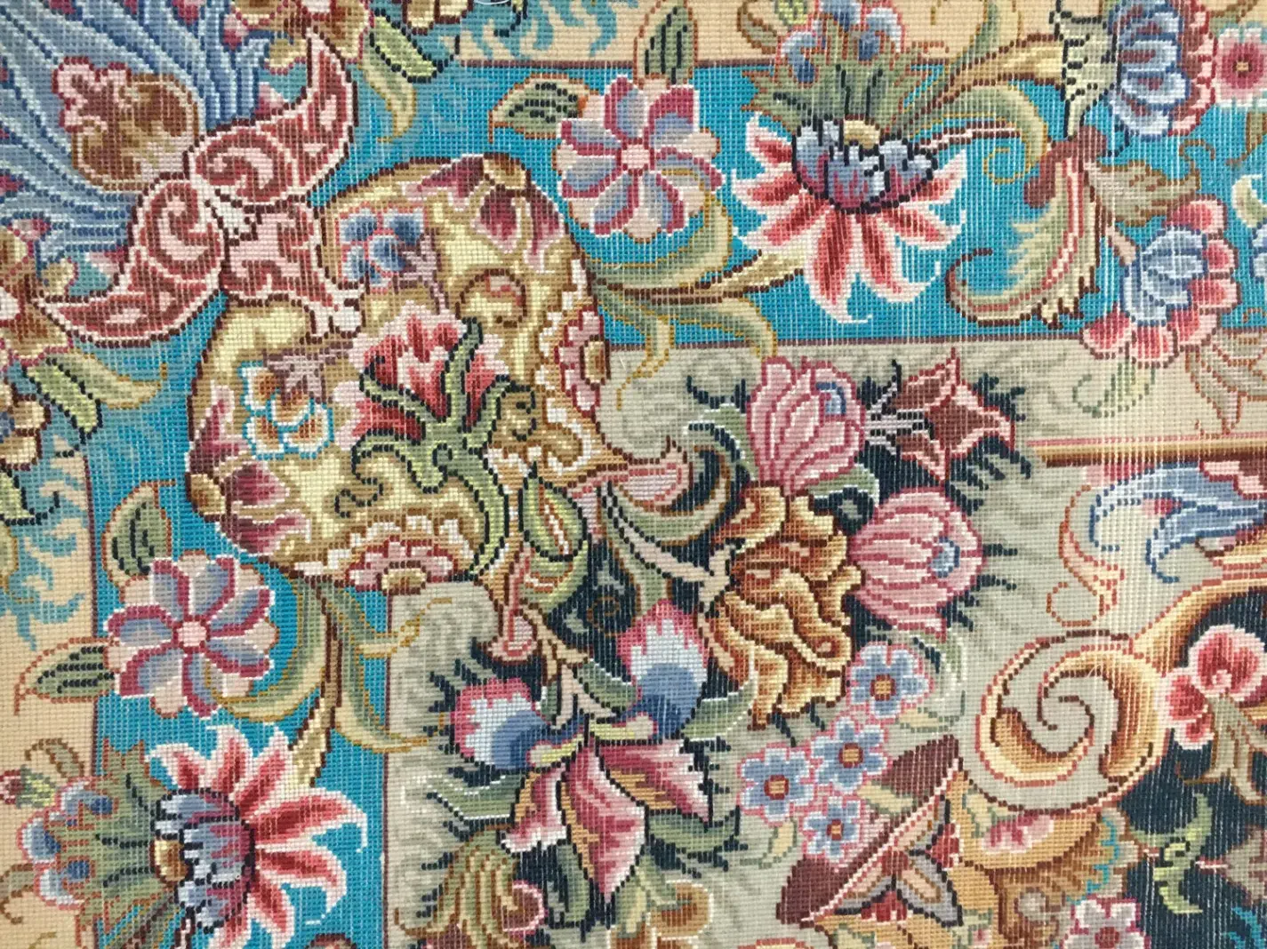 فرش دستبافت جفت زرنیم چله ابریشم|فرش|همدان, |دیوار