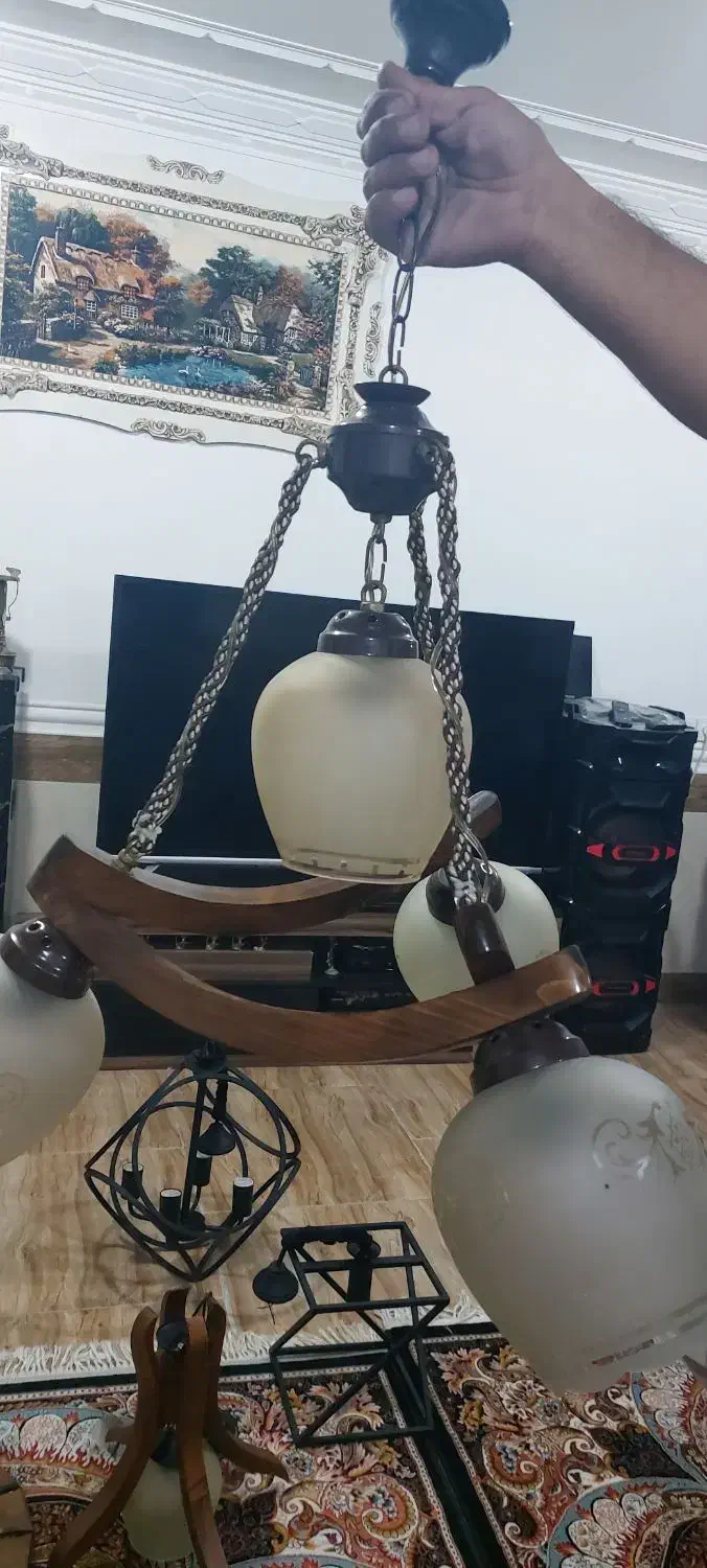 لوسترهای نو جنس مغازه زیرقیمت|لوستر و چراغ آویز|گرگان, |دیوار