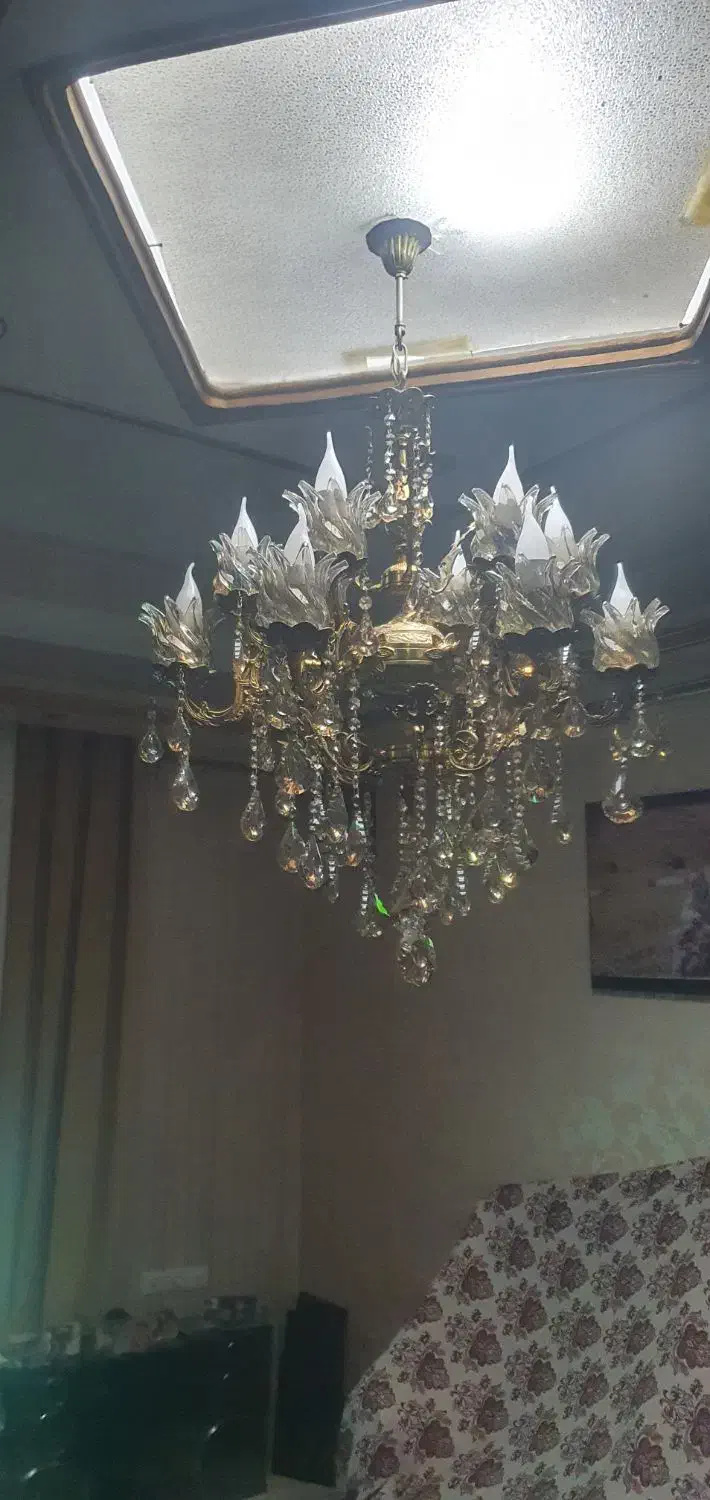 لوستر برنجی|لوستر و چراغ آویز|قرچک, میرزائی جنوبی|دیوار