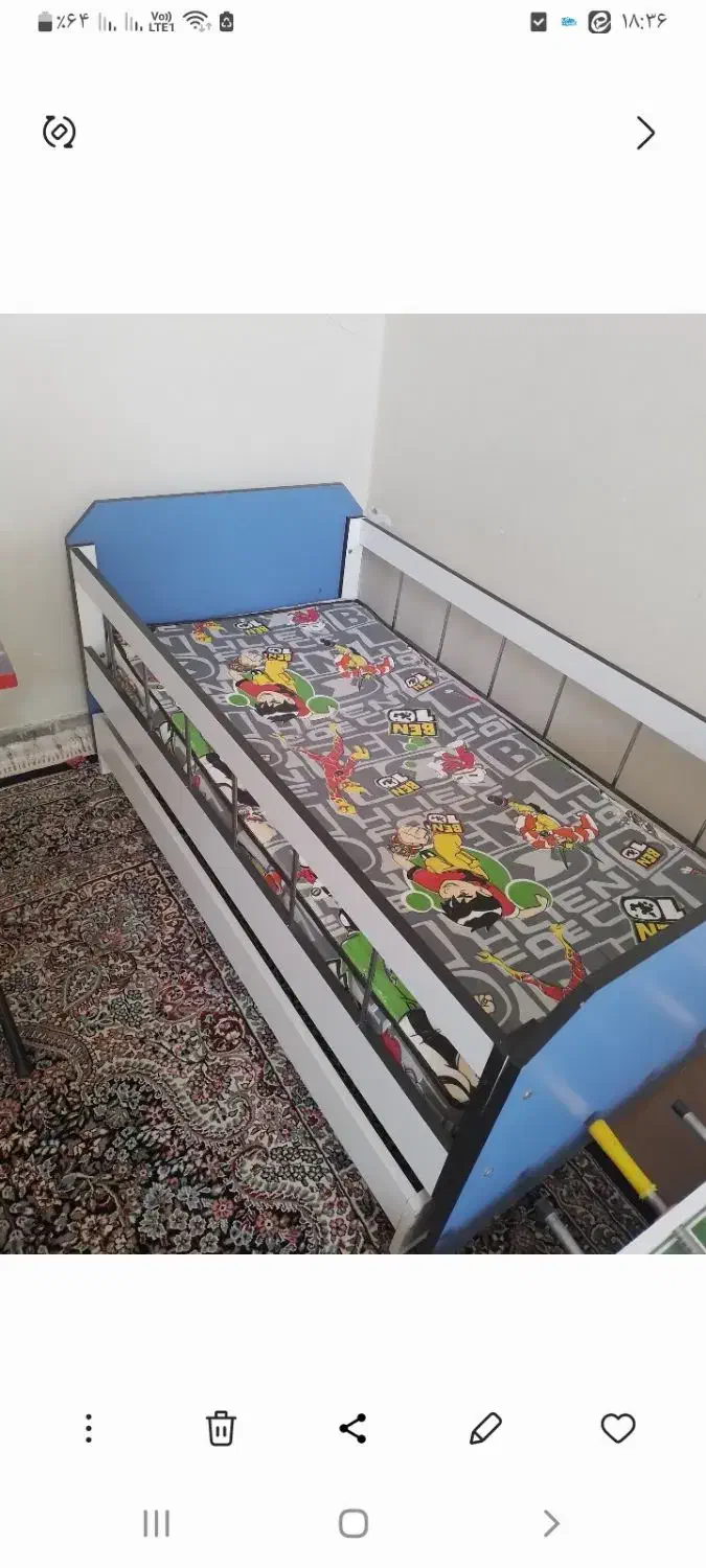 تخت گهواره شو فروشی|تخت و سرویس خواب|بافت, |دیوار