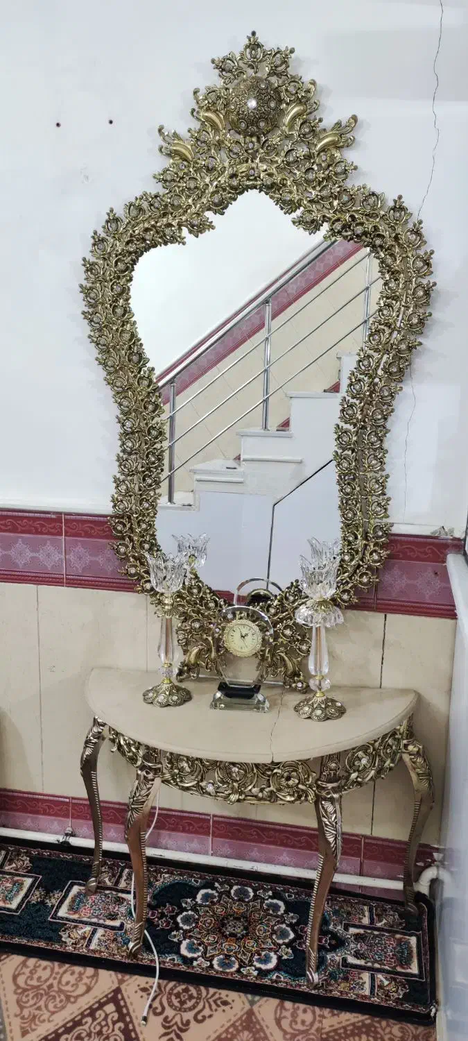 آینه شمعدان برنز|آینه|قم, شهرک فاطمیه|دیوار