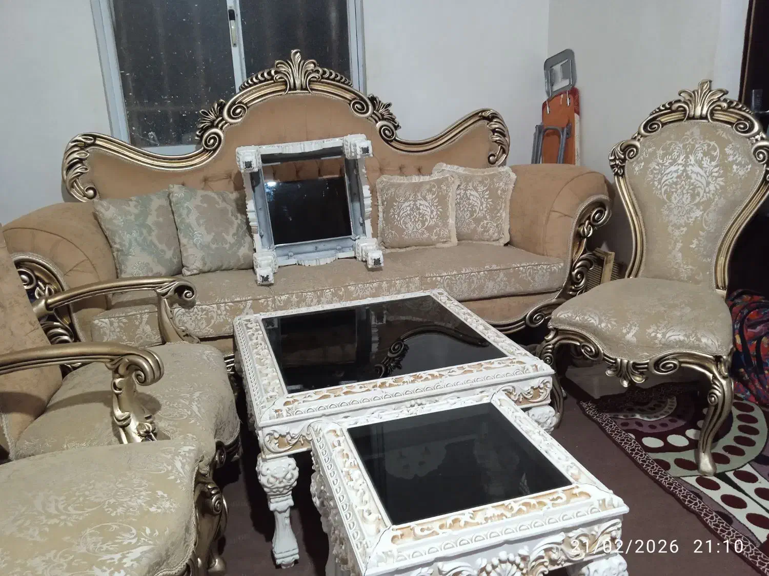 مبل 9نفره|مبلمان خانگی و میز عسلی|رشت, پاره بیجار|دیوار