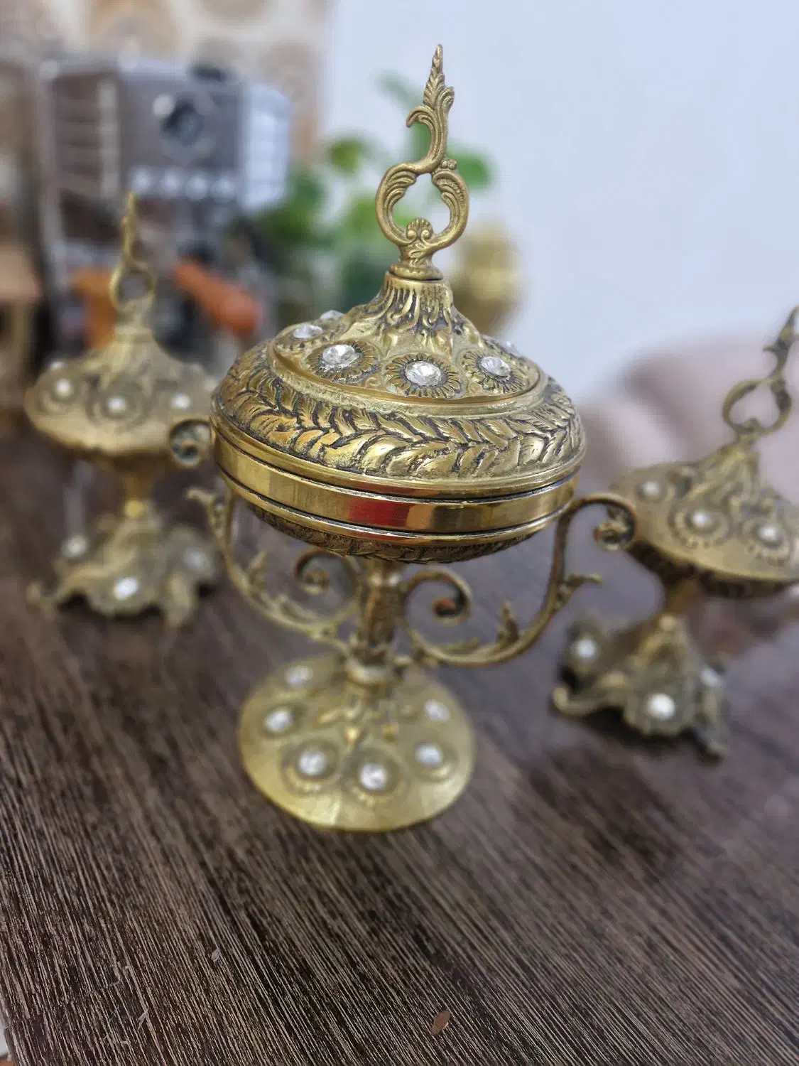 شکلات خوری قندان و سوفله خوری مس|ظروف سرو و پذیرایی|زنجان, |دیوار