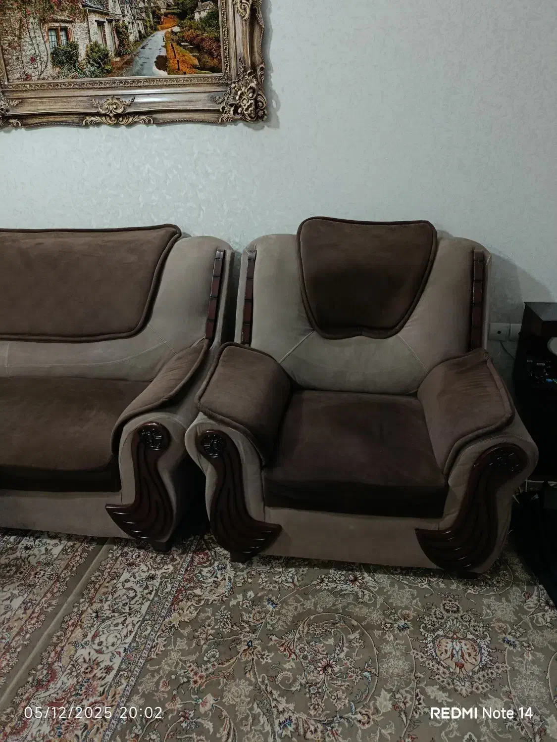 مبل ۷ نفره راحتی سالم|مبلمان خانگی و میز عسلی|اسلام‌شهر, شهرک مصطفی خمینی|دیوار