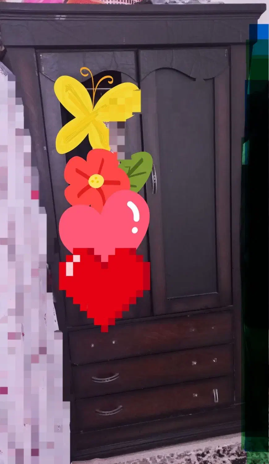 کمد لباس|جاکفشی، کمد، دراور|اسفراین, |دیوار